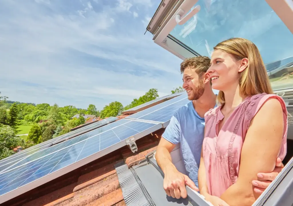 Couple enjoying the view from a rooftop window bes 2026 03 25 02 44 55 utc groot